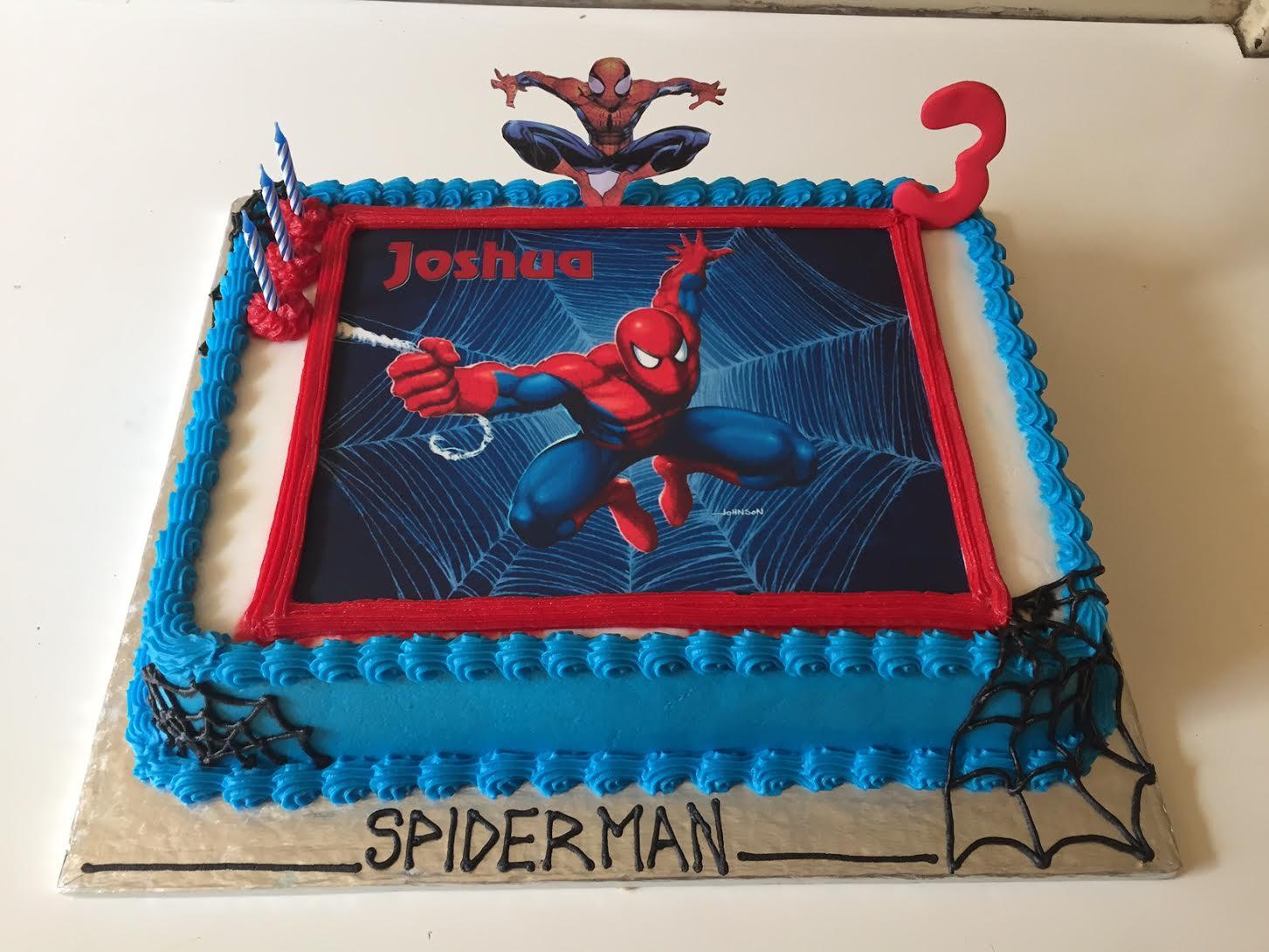 Spiderman Photo cake